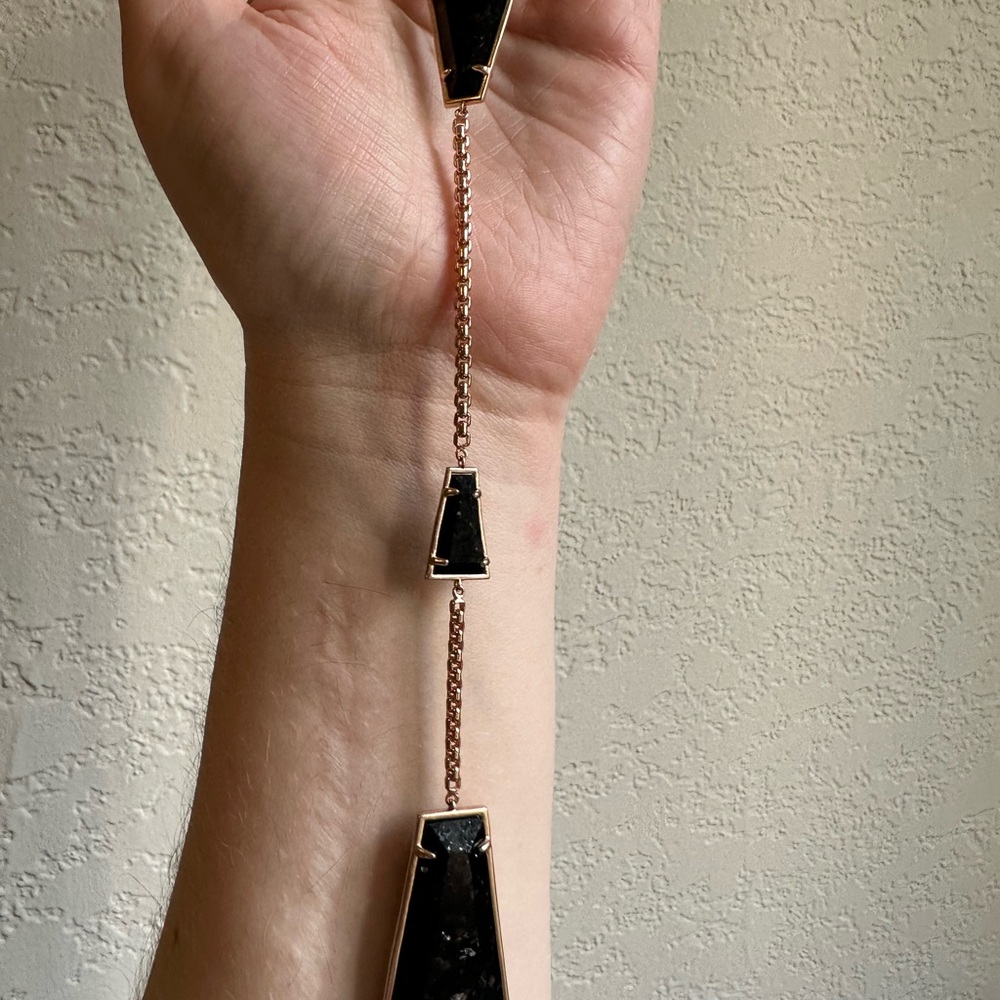 Kendra Scott Rose Gold, Black Pendant Necklace